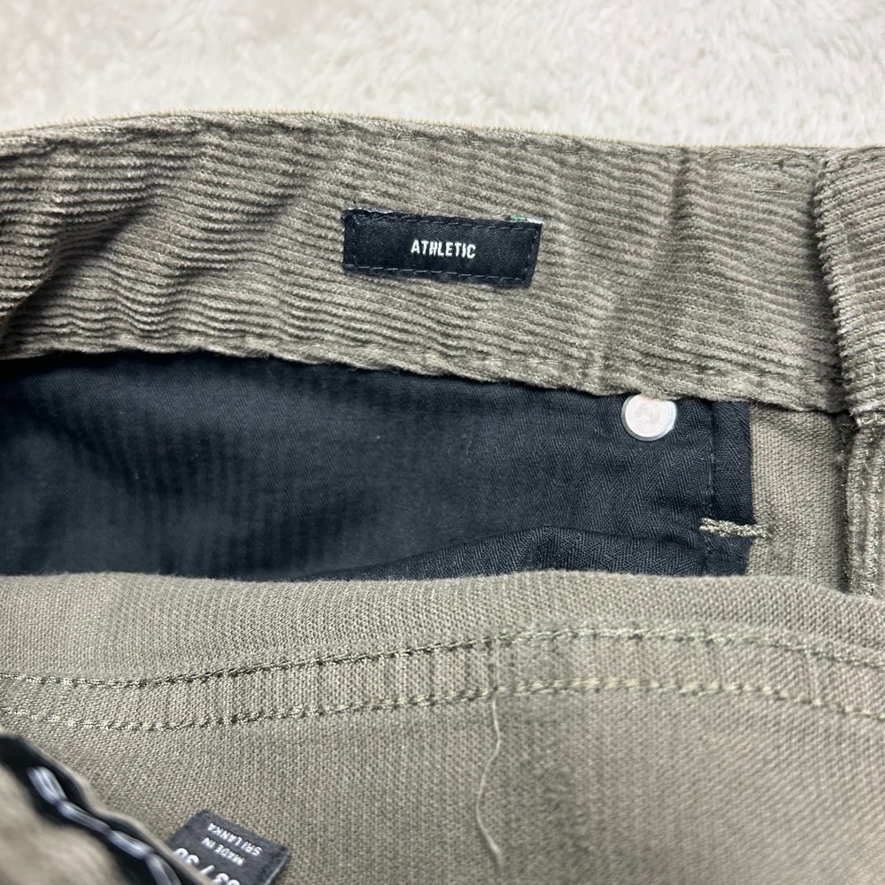 Bonobos Corduroy Pants Mens 33x30 Olive Green Slim Athletic Straight Fit Casual - Picture 8 of 16